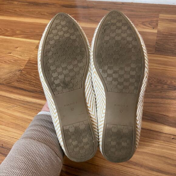 BIRDIES Heron Chai Chevron Woven Flats Cushioned Comfort Bridal Size 10 - Picture 3 of 10